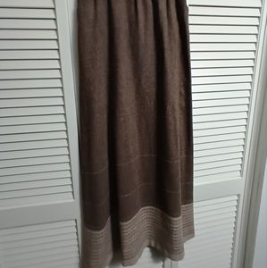 Record summit of Boston Maxi wool skirt. 1960s Secretary boho. Cold Weather. USA
